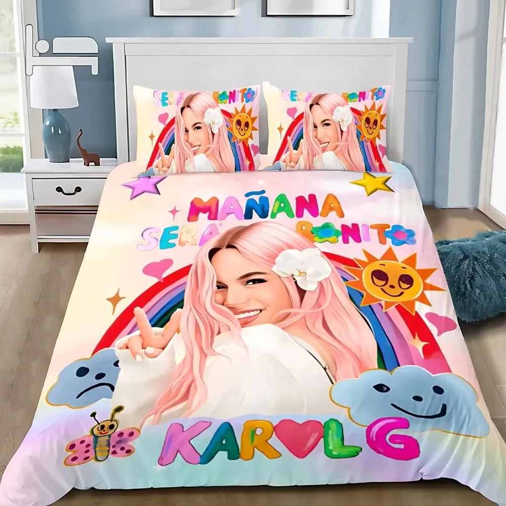 

Duvet Cover Pillowcase Bedding Set Karol G Manana Sera Bonito Adult BoyGirl Bedroom Decoration Children Single Double Large Size