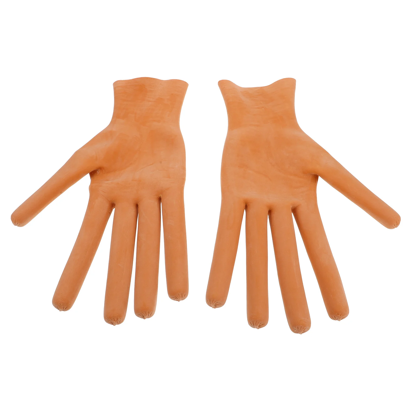 Halloween Hot Dog Mittens Costume Props Cosplay Gloves Full Finger Accessory Emulsion Party Performance Costumes