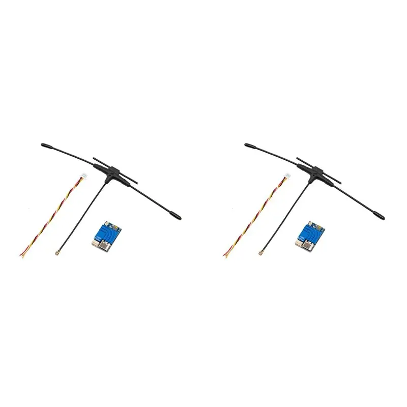 

Приемник ZIZI 2X для BAYCK UR500 ELRS, двухдиапазонный 2.4G/900M RX Expresslrs приемник с T-образной антенной 80 мм для FPV дронов