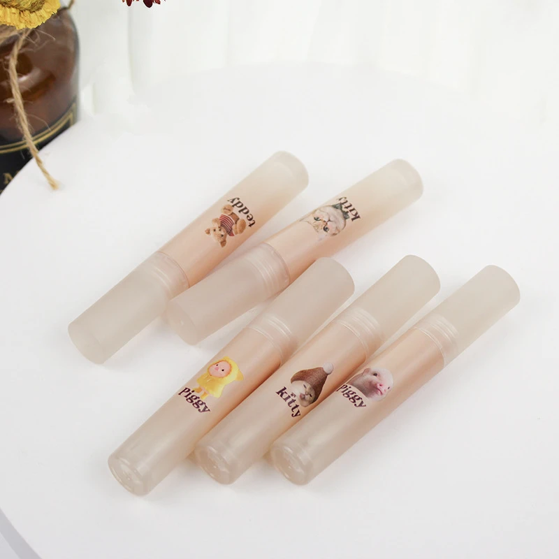 100Pcs Empty 3.5ML Lip Gloss Tube Cartoon Lip Glaze Tube Liquid Lipstick tube Empty Refillable Cosmetic Container