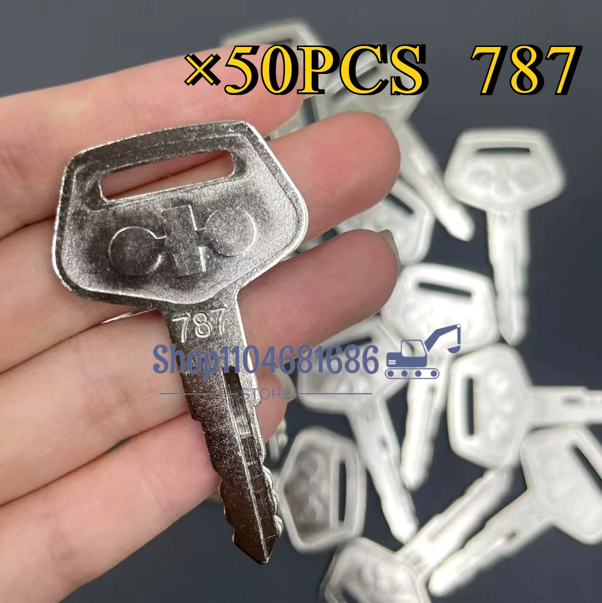 

50pcs 787 for Komatsu Excavator Key 60 110 130 200 220 240 360-7 450-8 Door Lock Ignition Key