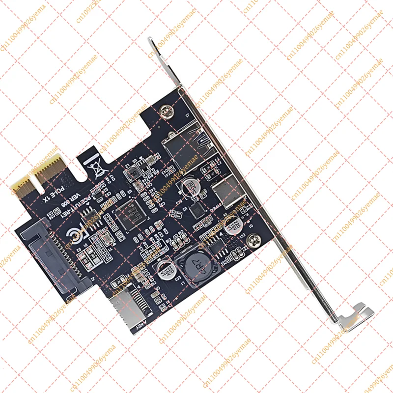 High-Speed 5Gbps PCIe x1 to USB 3.2 Gen1 Front Adapter Card with Type-E Connector