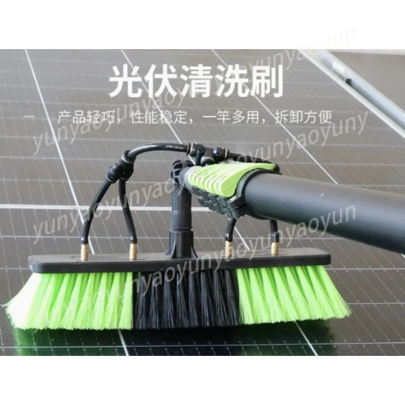 Water Fed Telescopic Pole Cleaning Brush, 3.6M Extendable Handle for Window Wall Solar Panel
