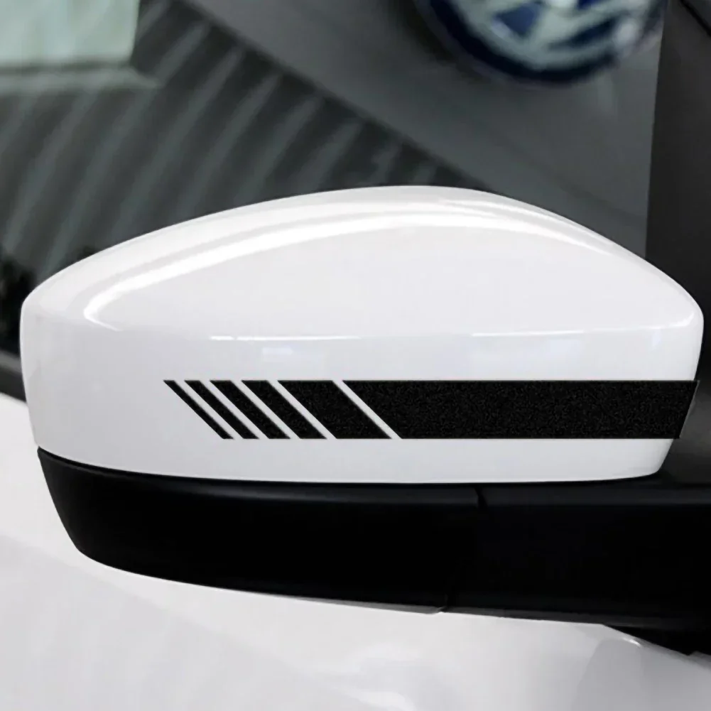 2Pcs Car Rearview Mirror Racing Stripe Stickers Reflective Vinyl Decals decoration fashion Car styling Waterproof Sticker