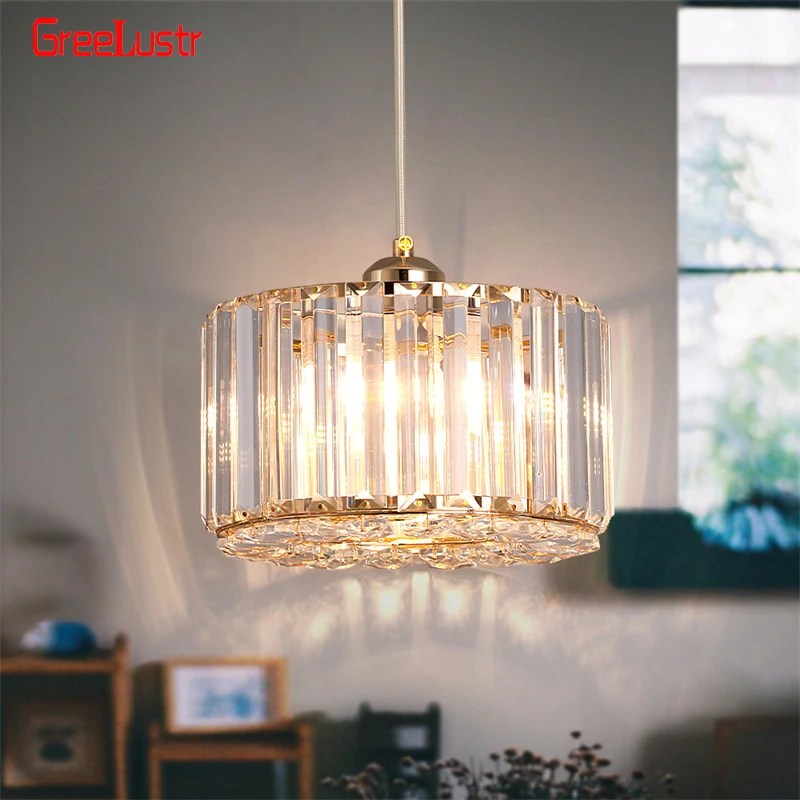 Round Luxury Chandelier Crystal Pendant Lamp Hallway  Bedroom Lustre Dining Room Fixtures Home Decor Hanging Lamps For Ceiling