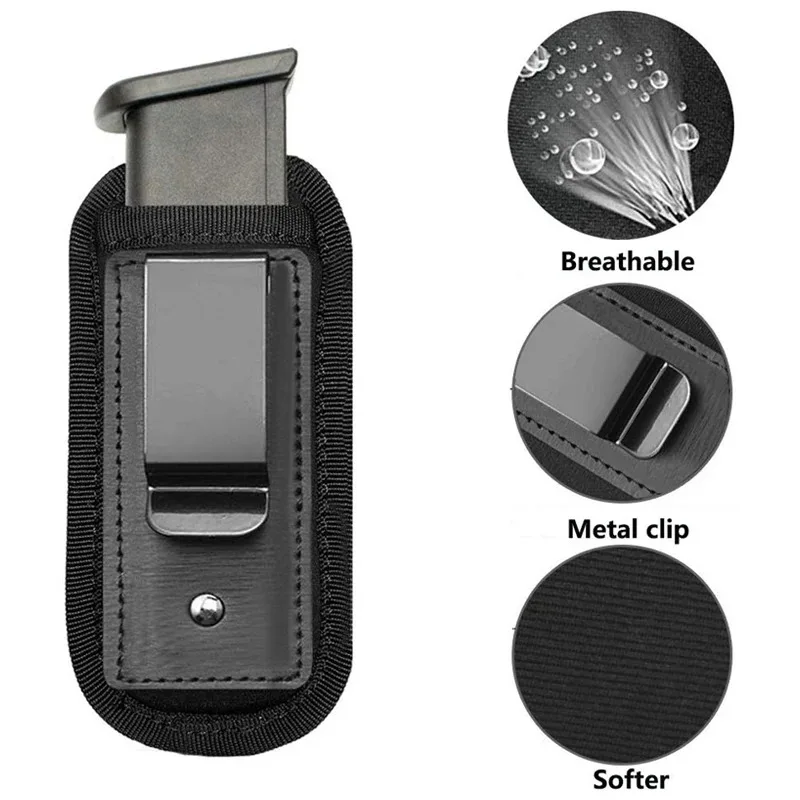 OPHIDIANTAC  9mm Magazine Holder iwb Small Belt Pouch Sports Outdoor Gear Shooting Neoprene Concealed Waist Quick Dial
