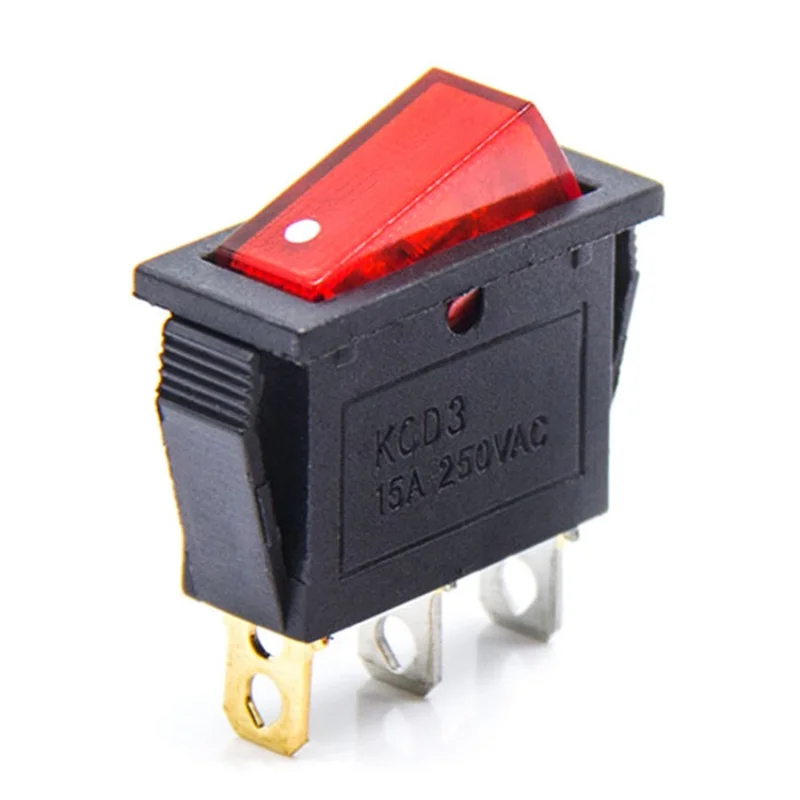 t100/55 250vac 16a rocker switch t85 for oven/heater with convex len 3 feet, 2 gears