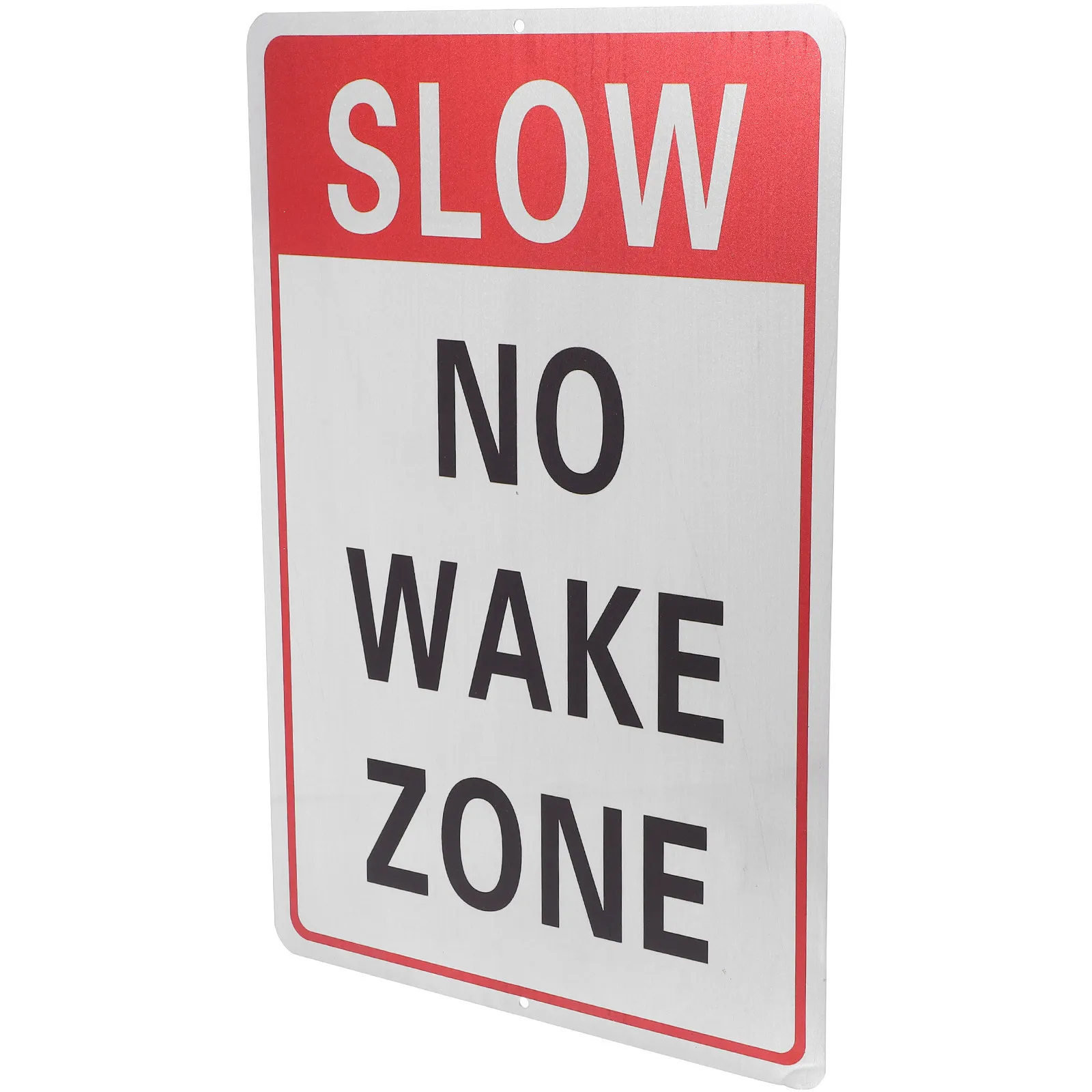No Waking Zone Sign Slowing Down Reflective Aluminum Traffic Safety Sign for Parking Lots Factories Roads Night Driving Safety