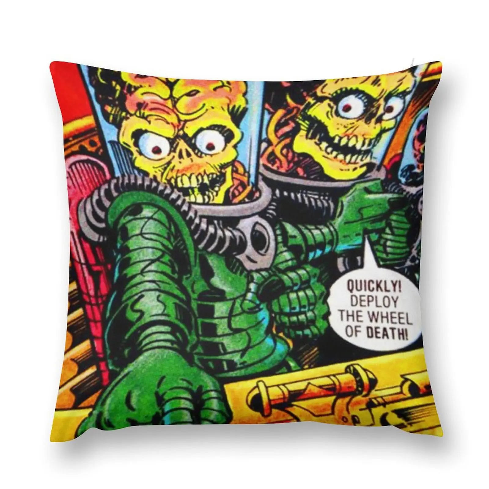 Mars attacks Deploy the wheel of death Throw Pillow Sofa Cushions Cover luxury home accessories pillow