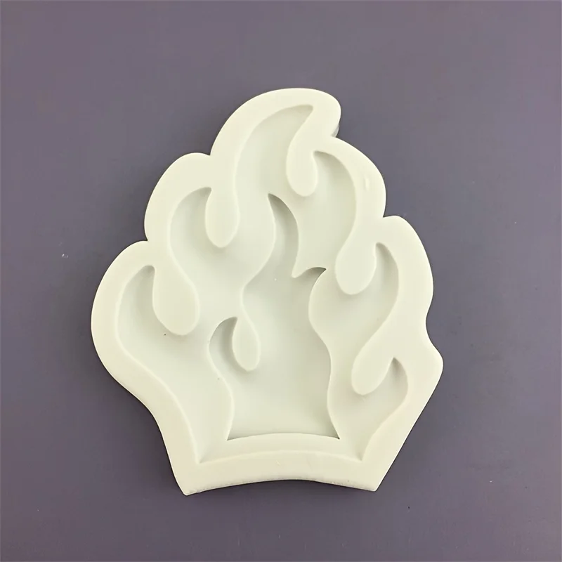 1 piece, small flame silicone mold, chocolate flipping sugar cake, gypsum drip decoration mold