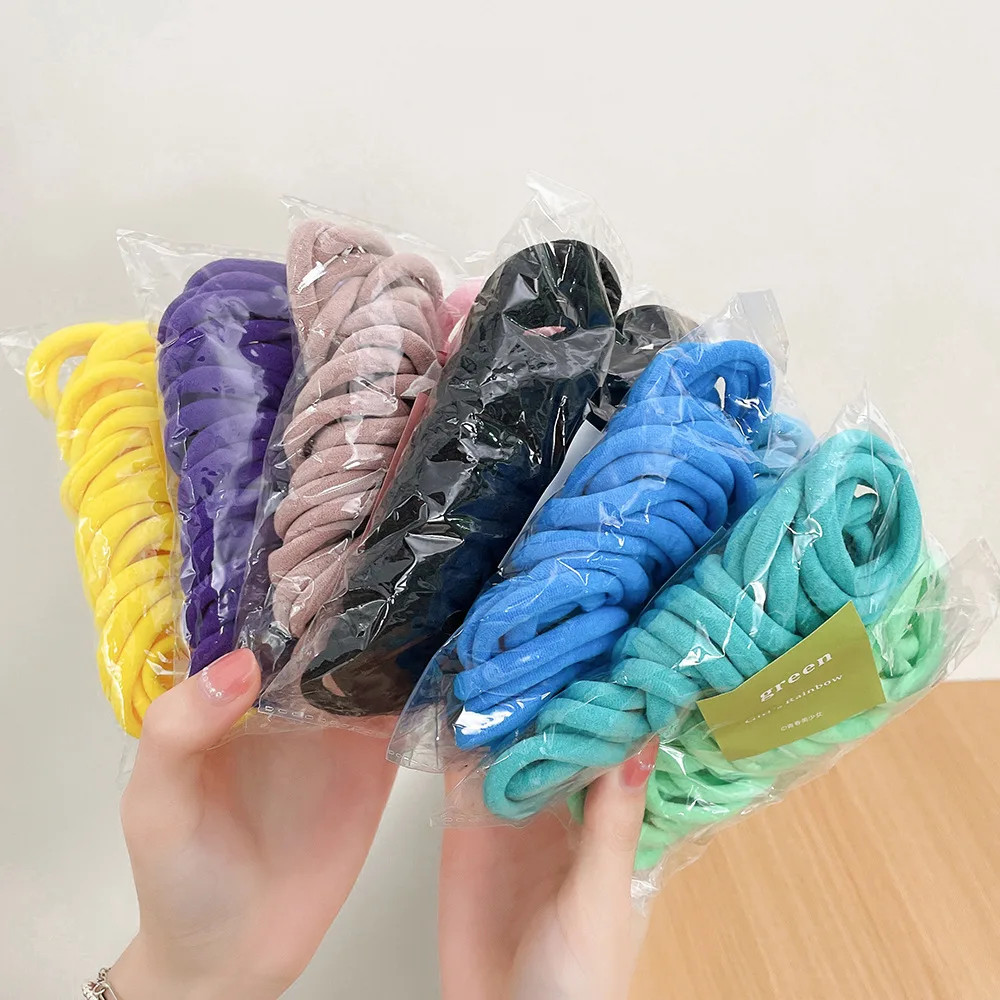 

50pcs Women Colorful Nylon Rubber Band Ponytail Holder Gum Headwear Elastic Hair Bands Korean Girl Hair Accessories Ornaments