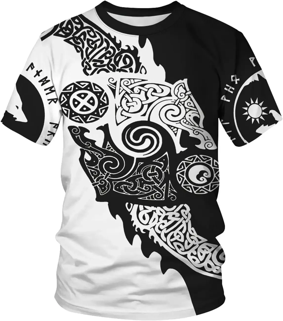 Neues Wikinger-Muster 3D-Druck Sport Schnelltrocknend Atmungsaktiv Herren Casual Plus-Size T-Shirt Outdoor Street Fashion Harajuku Y2K Sommer-Oberteil – Detail 8