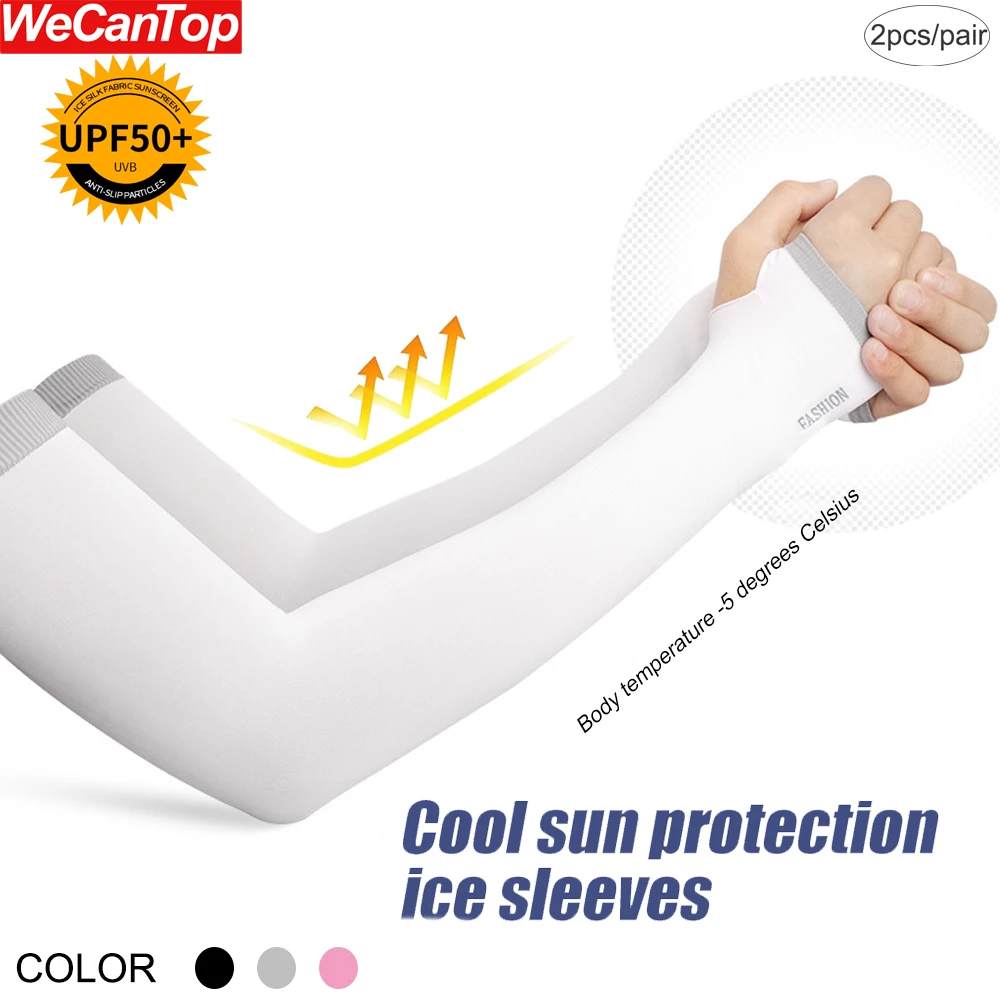 1Pair UV Sun Protection Arm Sleeves for Men Women,UPF 50 Compression Cooling Arm Sleeve Cover with Thumb Hole for Sports,Riding