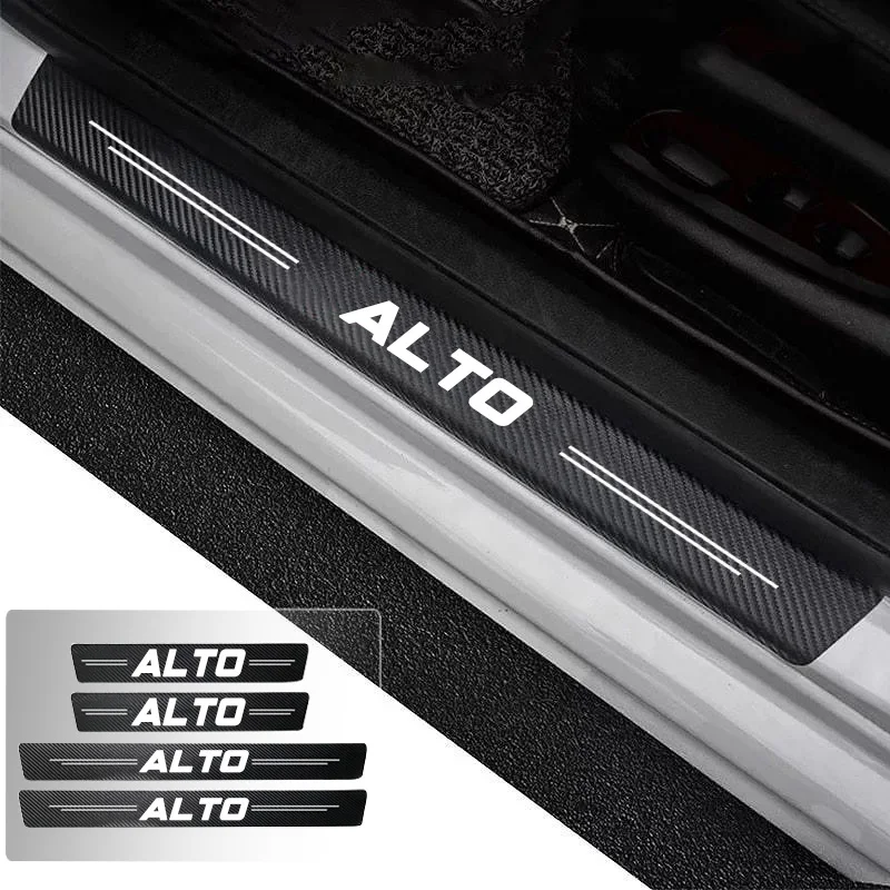 

Car Door Sill Carbon Fiber Sticker Threshold Side Anti Scratch Waterproof For Suzuki Alto Trunk Bumper Scratch Guards Decals