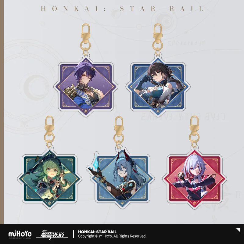 2024 Anime MiHoYo Honkai: Star Rail Interplanetary Travel Series Acrylic Pendant Jing Yuan Yanqing Fu Xuan Yukong Keychain Gift