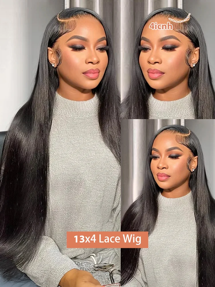 30 32 Inch HD Transparent Bone Straight 13x4 13x6 Lace Frontal Human Hair Wigs 5x5 Lace Closure Glueless Wig Ready To Wear