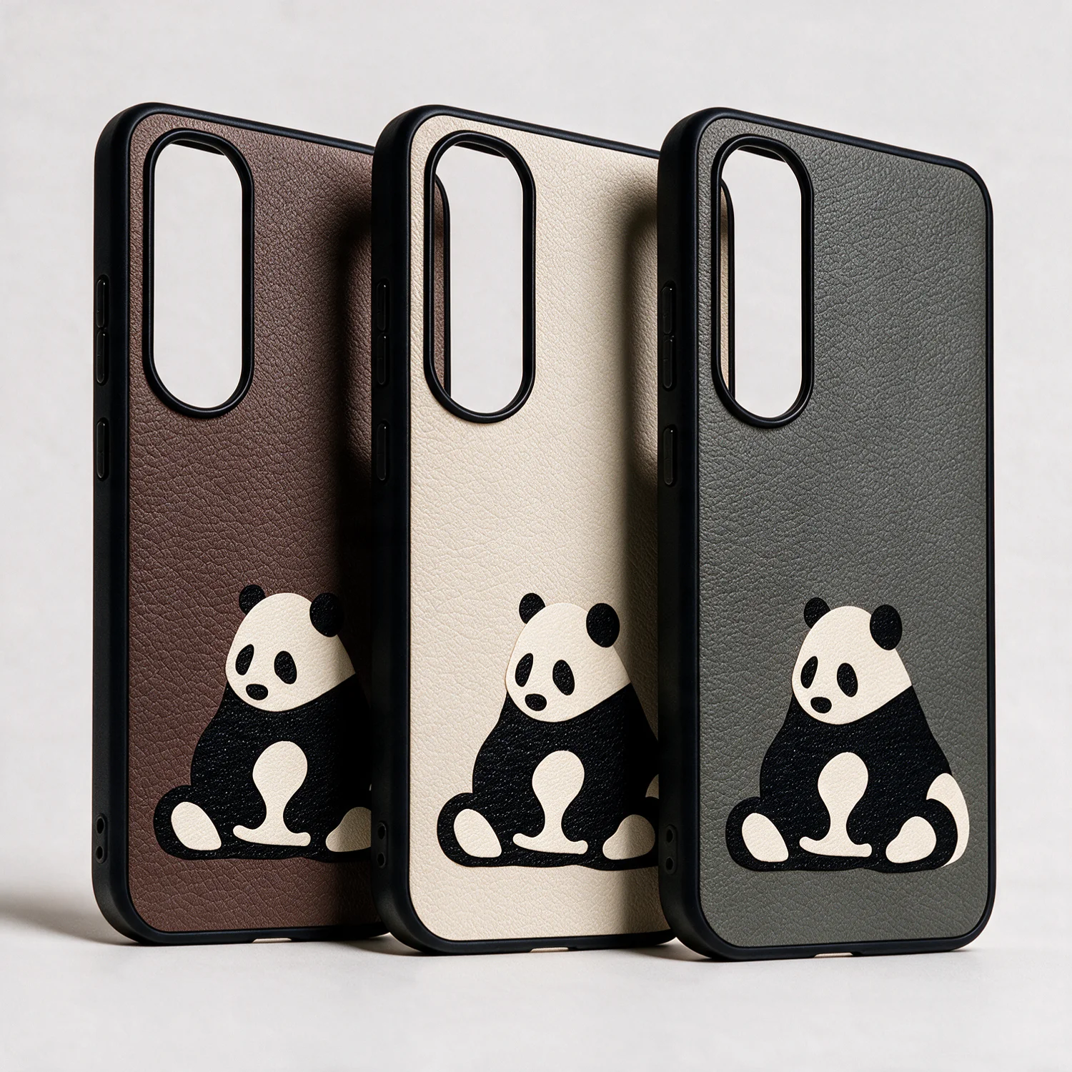 For Sony Xperia 1 vi vii Case Luxury Genuine Leather Women Phone with Panda Pattern Design Anti-fall Shockproof 1vii Cover Cases