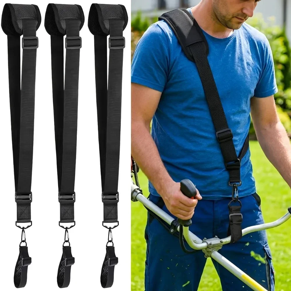 2/1PCS Adjustable Lawn Mower Shoulder Strap Black Comfort Harness Belt Hanging Lawn Mower Strap Universal Garden Tool Accessory