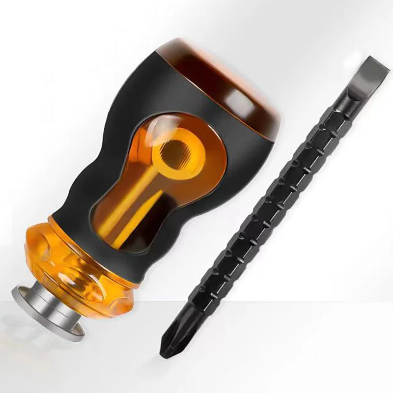 Imagem -02 - Short Handle Ratchet Screwdriver Grupo Household Tool Multifunções Magnético Telescópico Trabalho Cruz