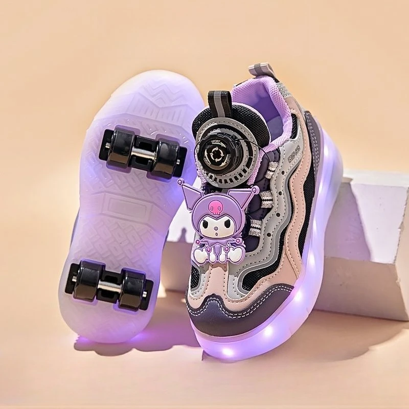 

Runaway Shoes 2025 Girls' New Pulley Skates Explode Roller Skating Casual Shoes