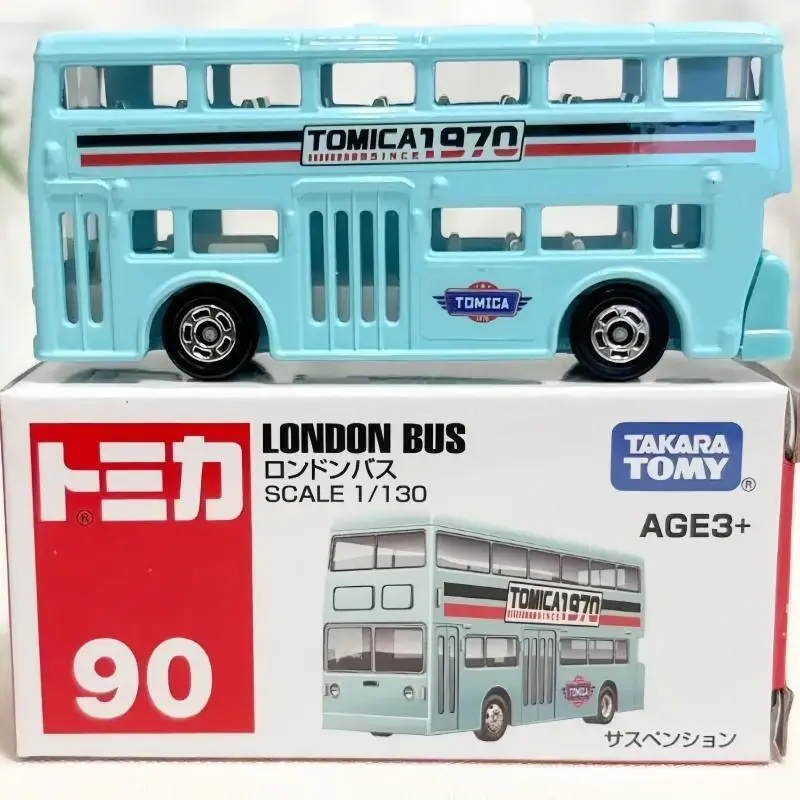 오리지널 다카라 토미 토미카 런던 더블 데커 버스 다이 캐스팅 정적 합금 자동차 모델 자동차 장난감 소년 생일 선물