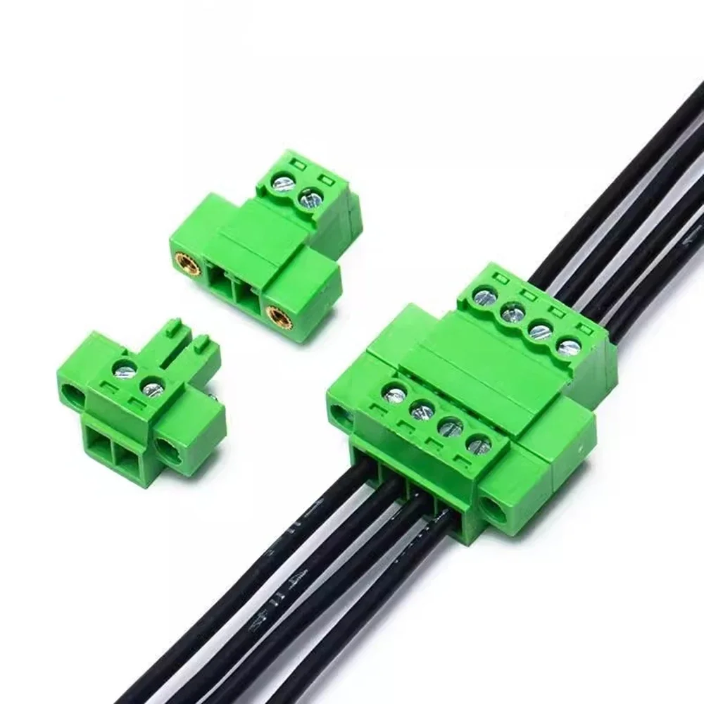 1Sets Solderless Docking Type 15EDGRKM 3.81MM Screw Terminal Block Connector PCB plug-in type 2edg Type Green Terminal Block