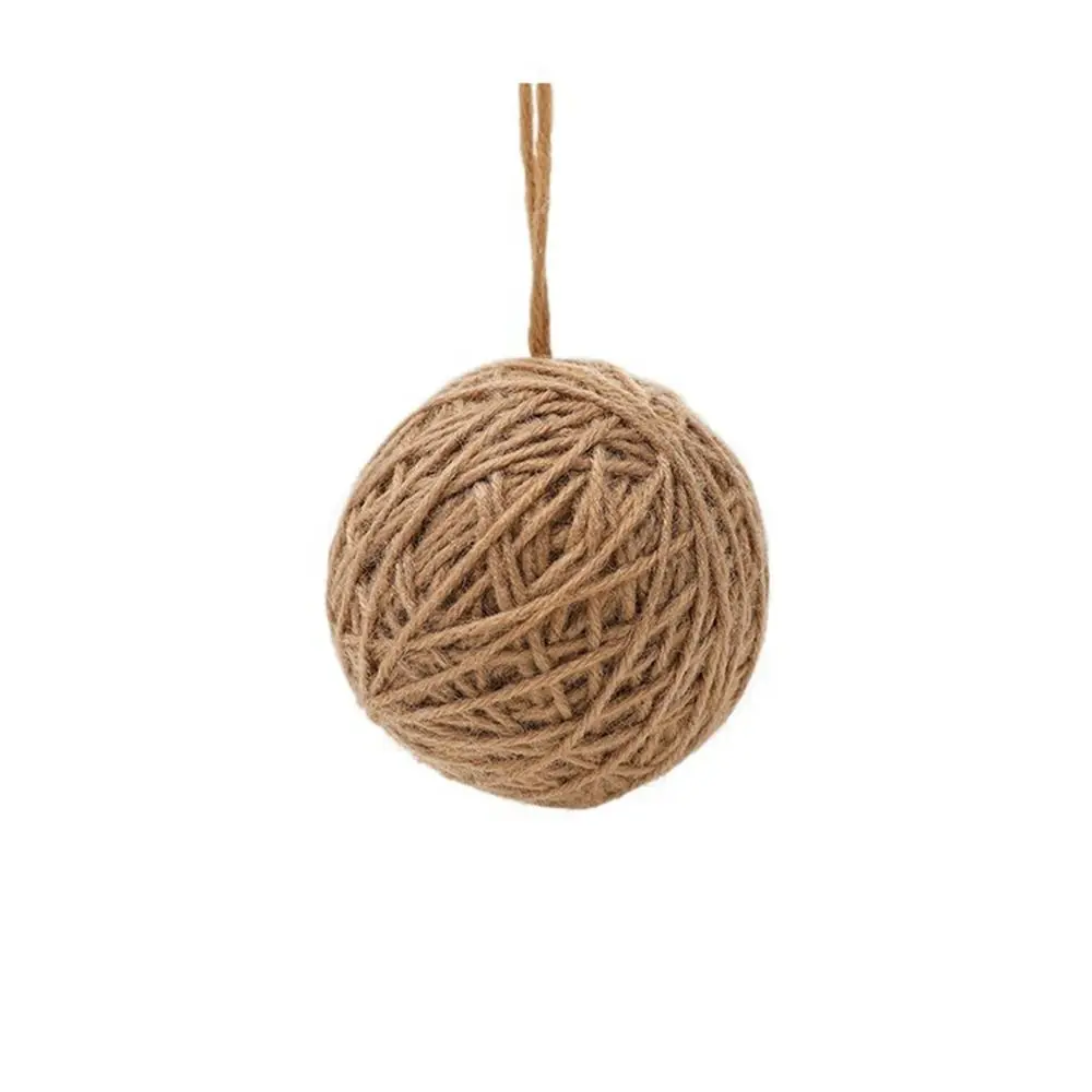 1,97 inch kerstgarenbal handgewonden decoratieve kerstwollen bal hangende kleurrijke kerstboomhanger