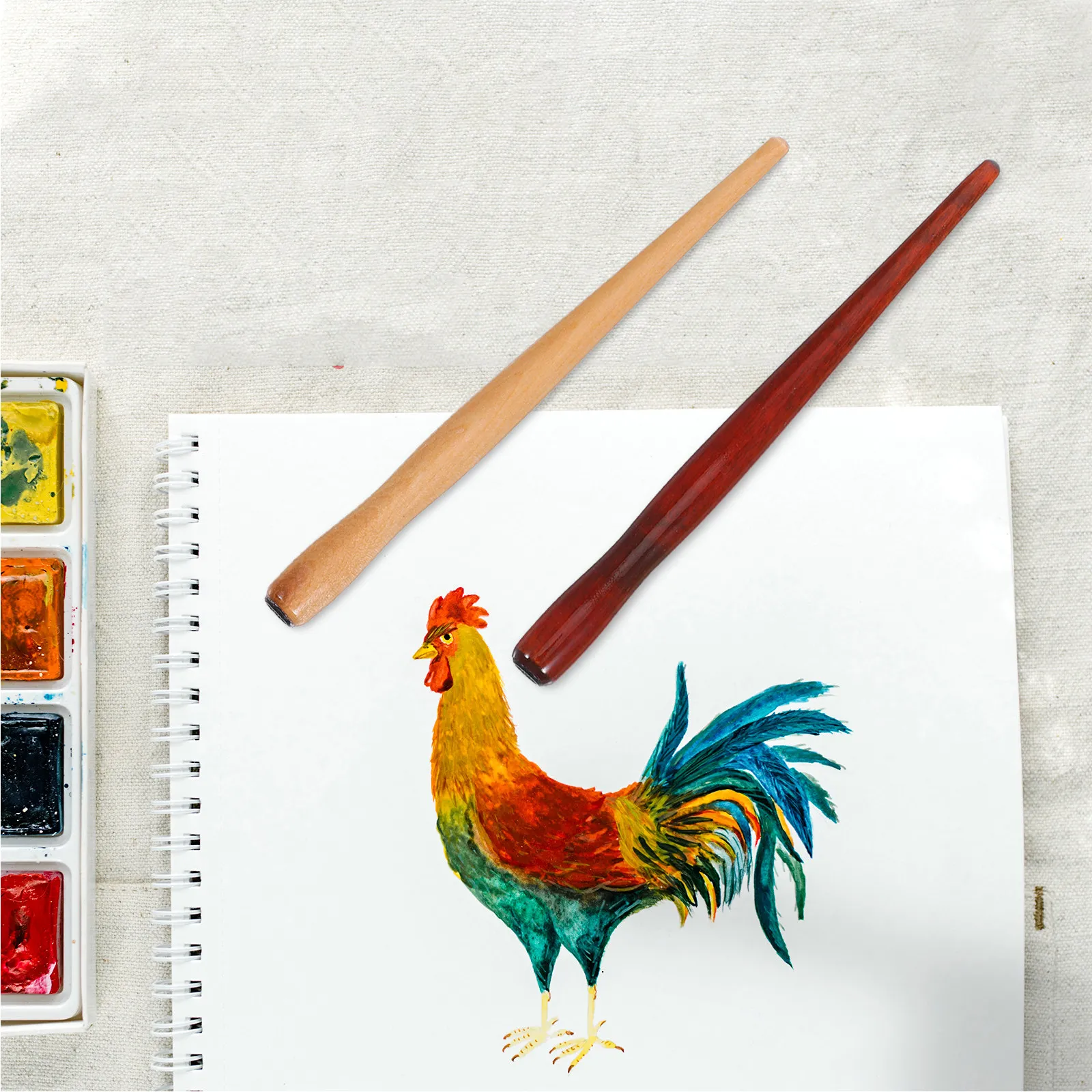 

6Pcs Wooden Dip Pen Holder Classic Nib Penholder for Calligraphy Drawing Painting Sketching Art Supplies for Artists Comic