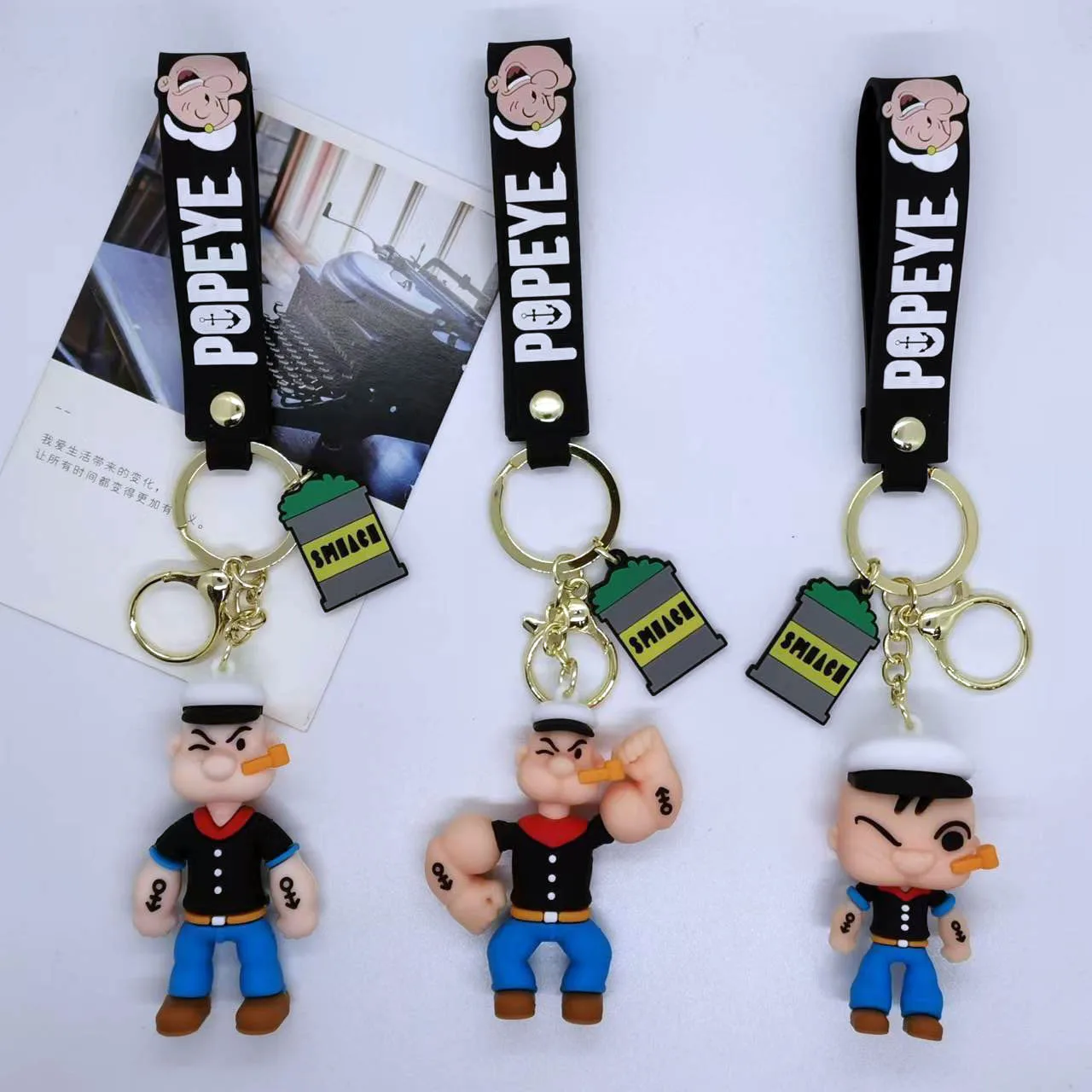 

Creative Cartoon Popeye Doll Keychain Bag Car Keychain Accessories Gift Wholesale Y2k Fashion Toys Anime Cartoon Frind Kawaii