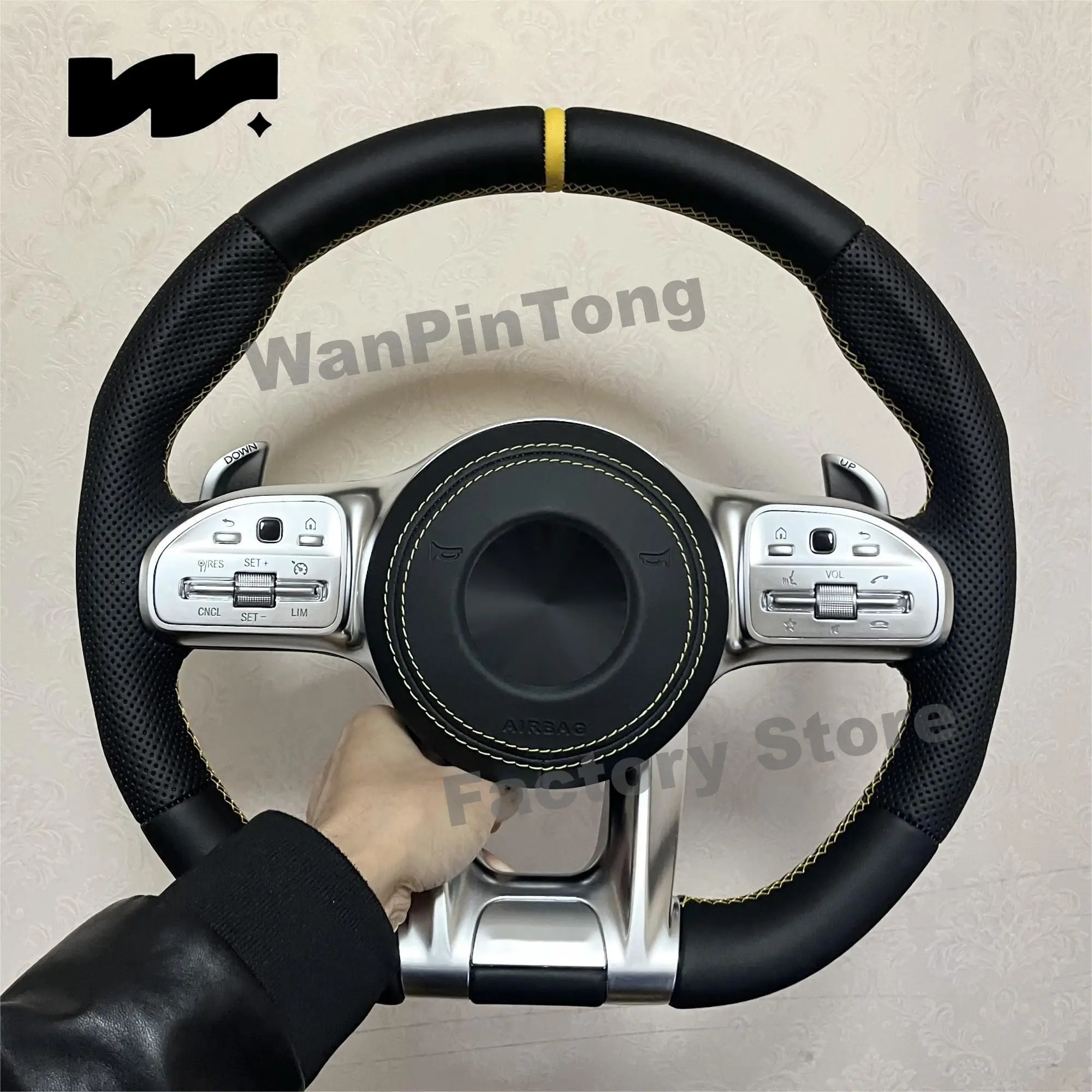 

For AMG Steering Wheel for Mercedes-Benz A/B/C/E/S Class GRA GLB GLC GLE GLS 05-24 Universal steering wheel for all models