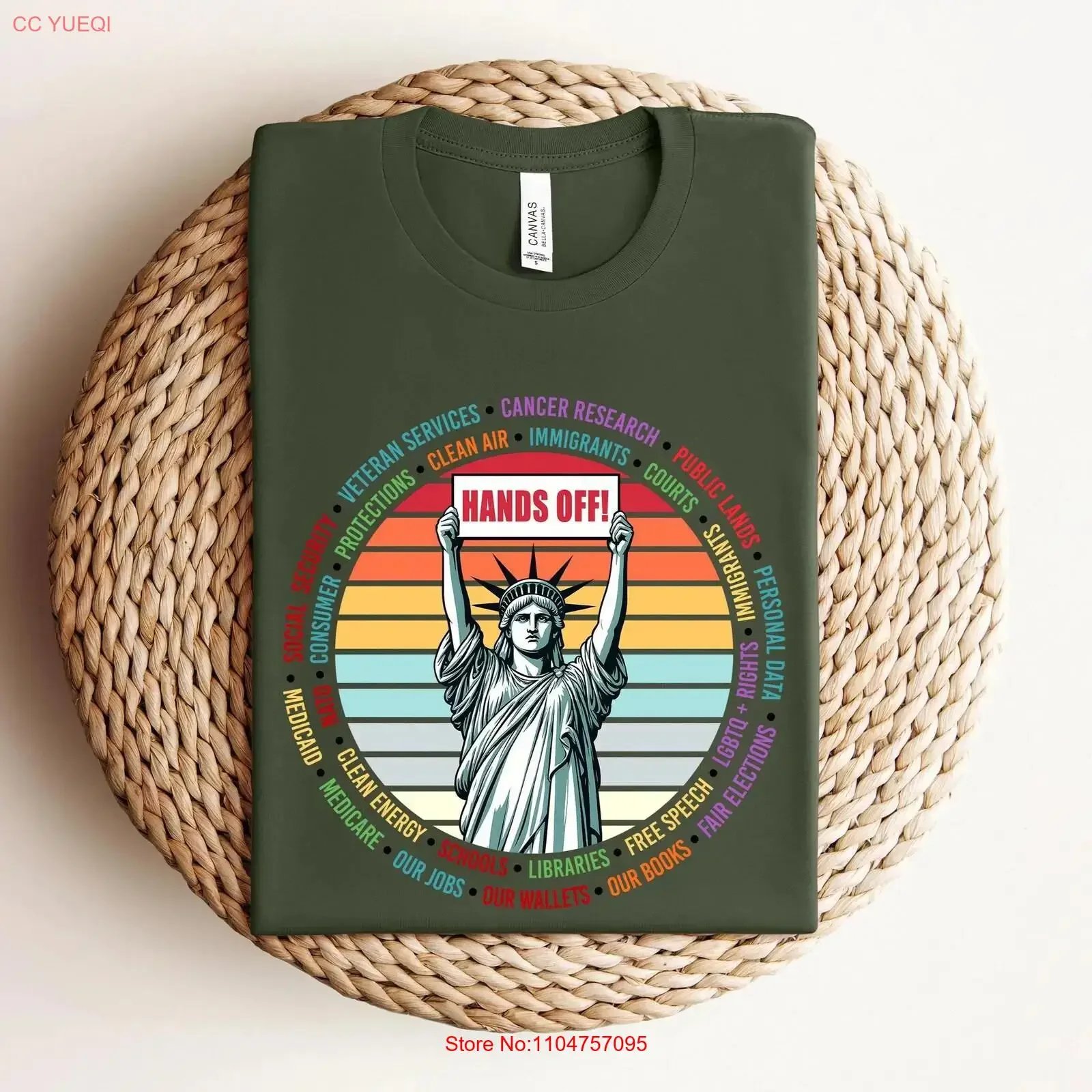 Hands Off ProtesT T Shirt Political Activism Environmental Rights Save Public Lands Medicare Social Security Free Speech