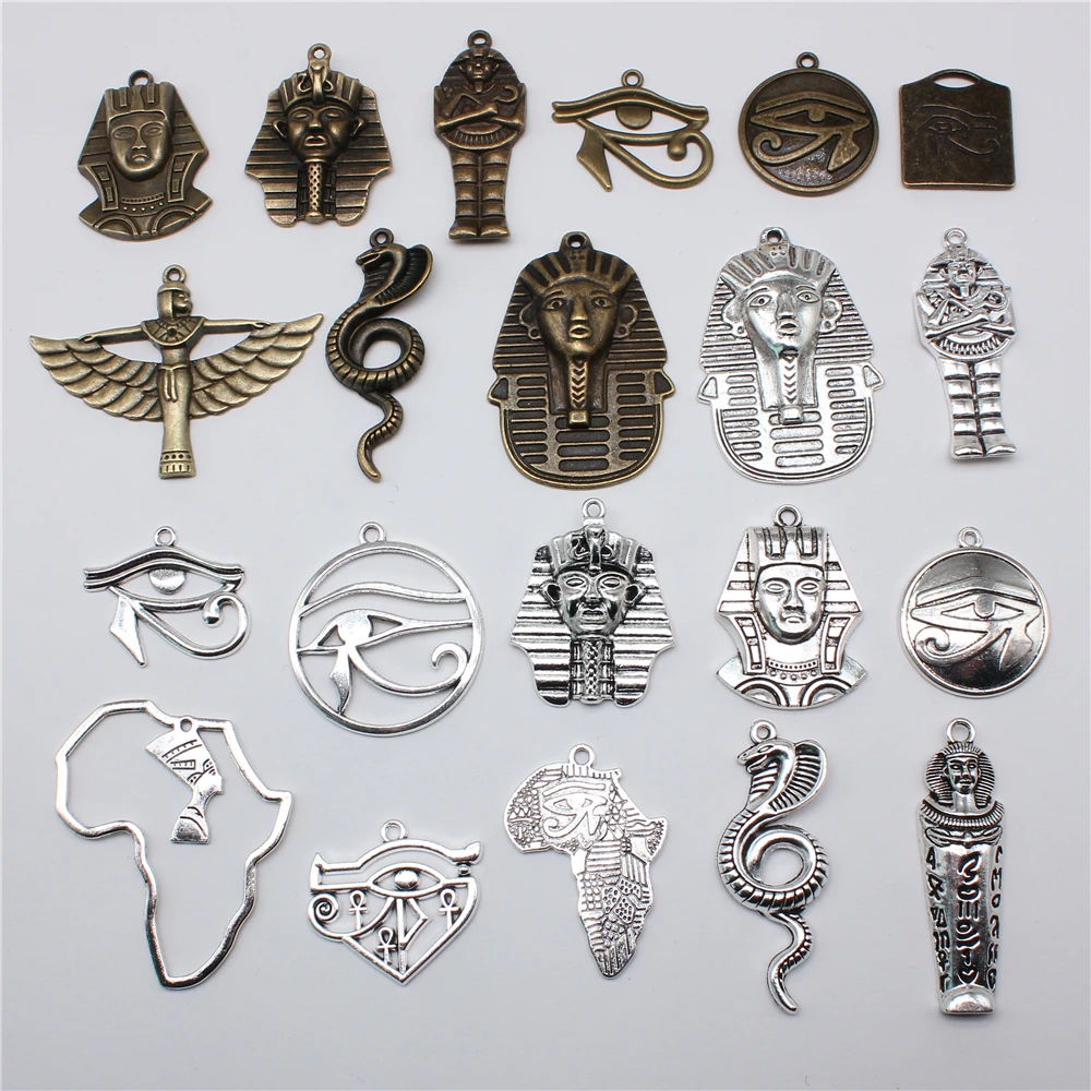 5 sztuk tajemnicza afryka starożytny egipt wisiorek Charms oko horusa egipski faraon Charms do tworzenia breloków do tworzenia naszyjników