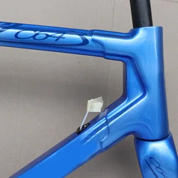 C644 Dark blue and Light Blue Carbon Bicycle Frame V brake C64 Road Bicycle Frameset more 25 Colors