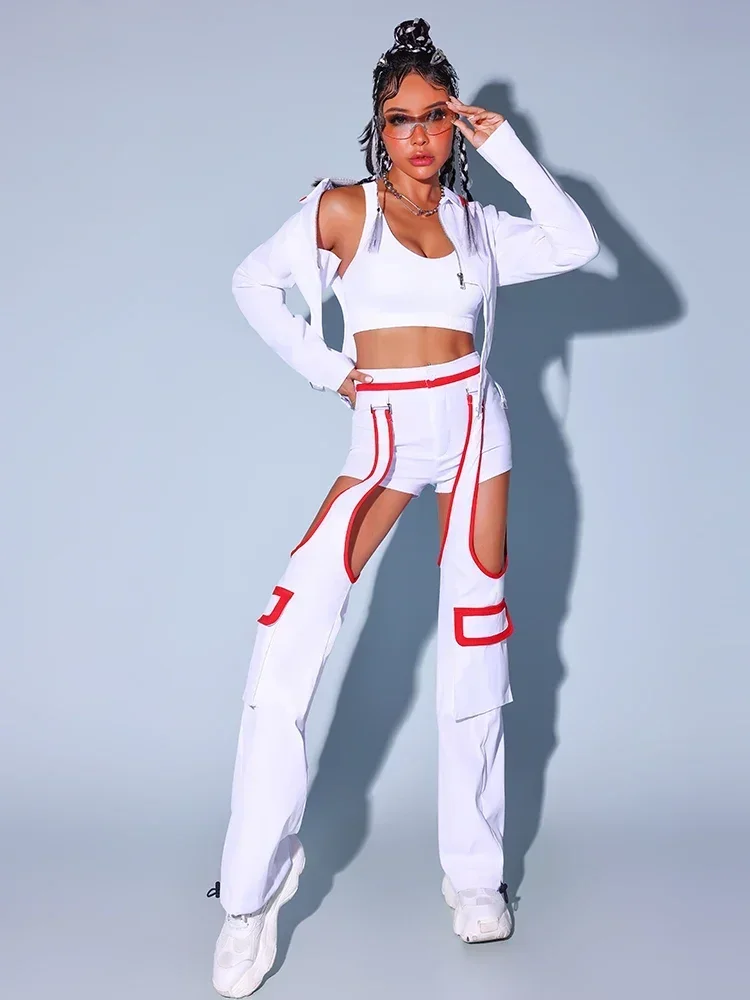 أزياء رقص الجاز Kpop النسائية ، راقصات جوجو ، رقص القطب ، ملابس الهذيان ، ملهى ليلي ، بار ، أداء دي جي ، مسرح