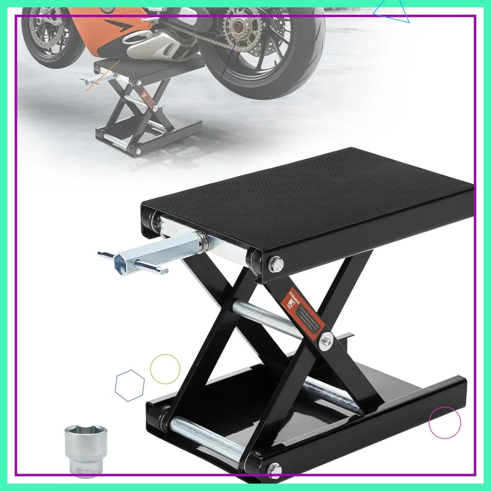 

1200 LB Motorcycle Scissor Jack, Wide Deck Hoist Stand for Garage Repair, ATV Lift