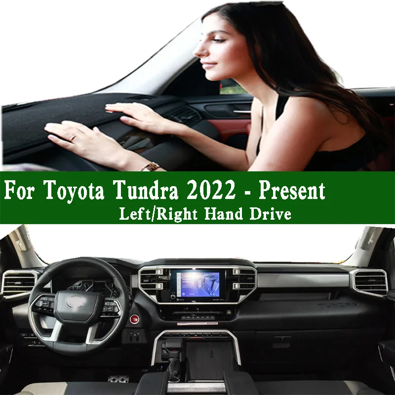 For Toyota Tundra 2022 2023 2024 Dashmat Dashboard Cover Instrument Panel Insulation Sunscreen Protective Pad Dash Mat Ornaments