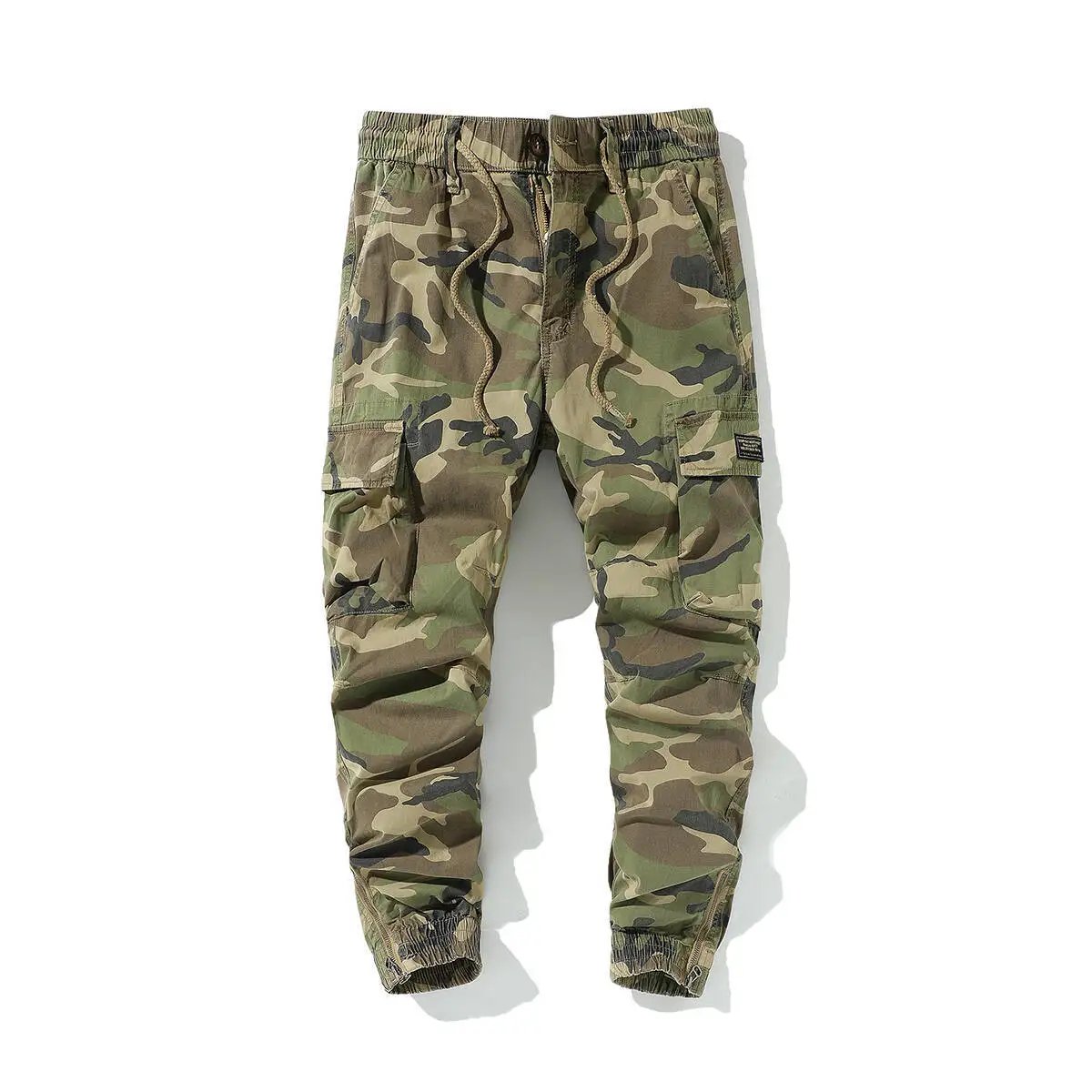Pantalones Cargo de camuflaje con múltiples bolsillos para hombre, ropa deportiva holgada de algodón puro a la moda para deportes al aire libre, resistente al desgaste, informal