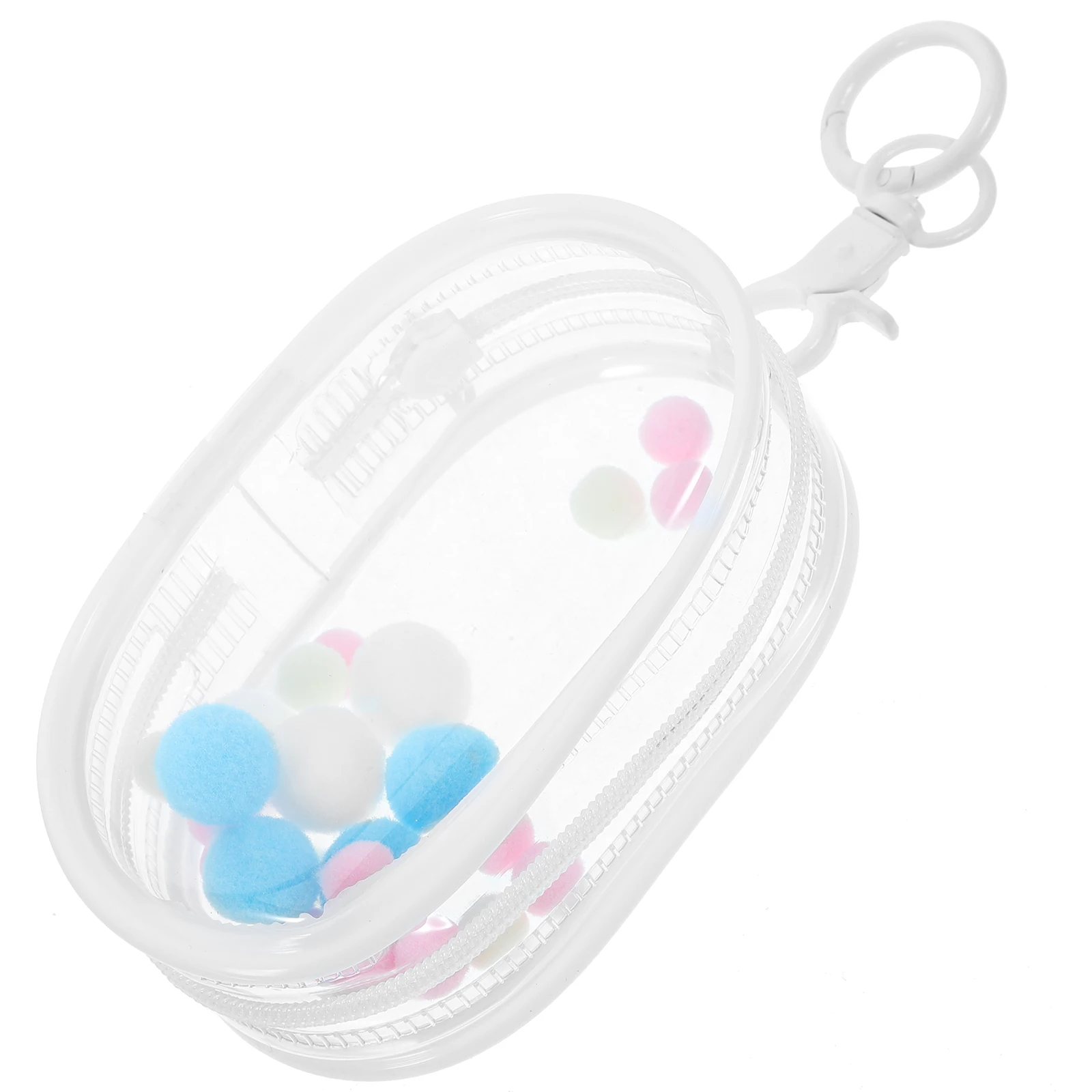 

1 set Transparent PVC Storage Bag Carrier Case Hanging Purse Portable Display ganizer for Accessories Travel