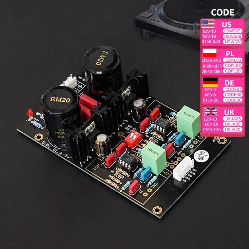 NvarcherVinyl Player NE5532 / LME49720NA MM MC Phono Amplifier Reference Germany DUAL Circuit