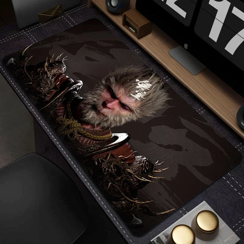 New XXL Gamer Decorative Mouse Pad Black Myth: Wukong Rubber Base Large Size Office Anti-Slip Computer Keyboard Mat 40x90 Carpet