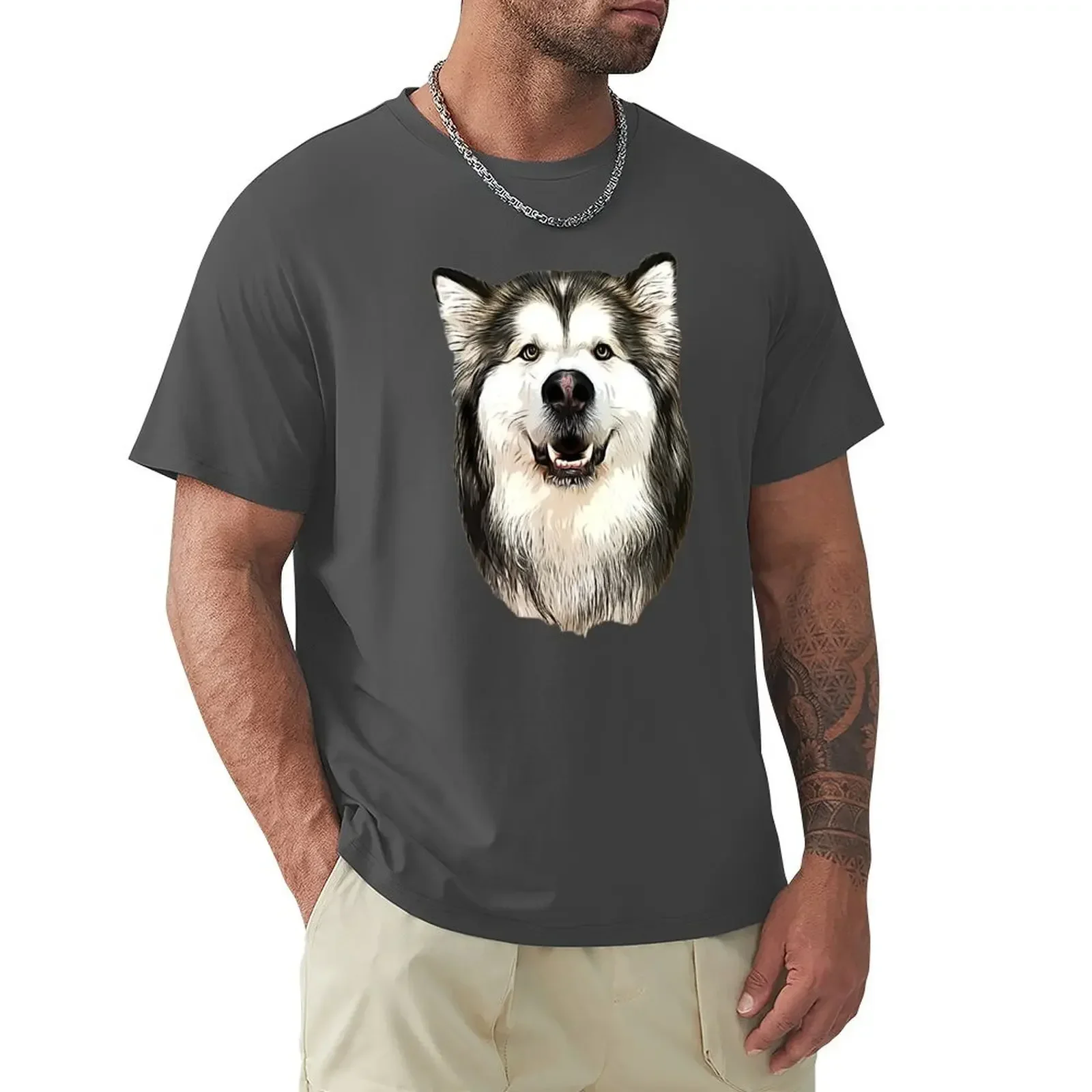 Alaskan Malamute T-shirt oversized vintage blanks summer clothes mens graphic t-shirts pack