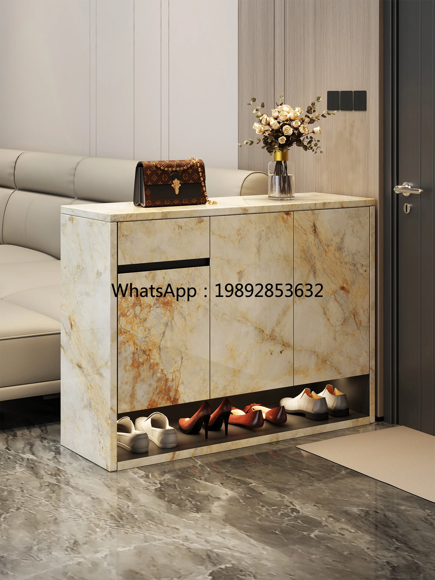 

YFY Full Rock Slab Entryway Cabinet Living Room Partition Cabinet Entryway Front Door Screen Cabinet New Model Foyer
