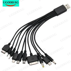 Universal USB To Multi Plug Cell Phone Charger Cable 10 to 1 USB Cable For Samsung Xiaomi Huawei Google OPPO Vivo Charger Cable