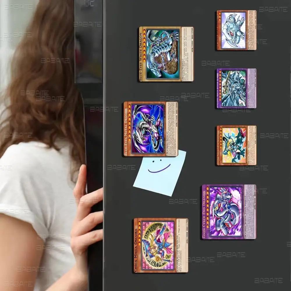 Yu-Gi-Oh Blue Eyes White Dragon Anime Kühlschrankmagnet Foto personalisiert für Büro Familie Küche Kühlschrank Geschenk Urlaub Dekor