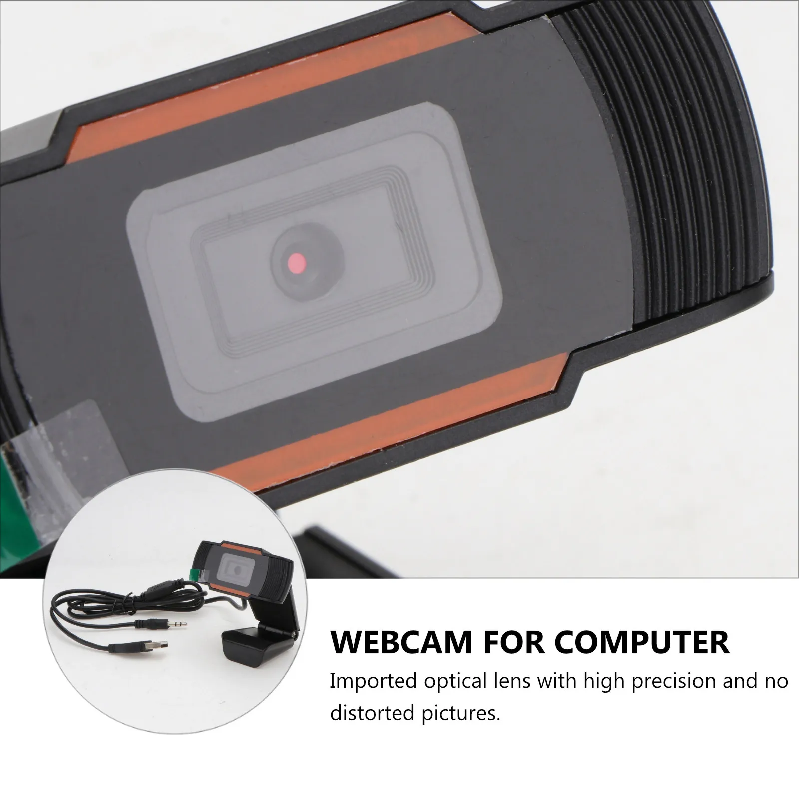 

USB-камера для компьютера 0.3 Мп с регулируемым углом наклона 45 градусов, передачей голоса на 10 метров и встроенным микрофоном для ноутбуков и настольных ПК