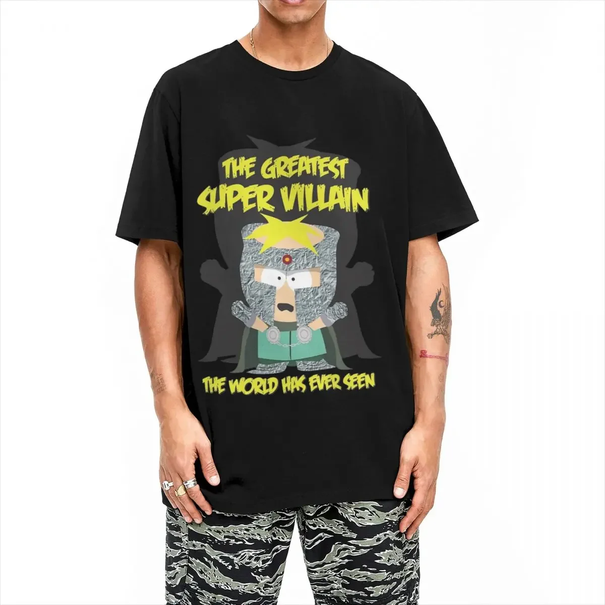 Estetica South-Park Professor Chaos Super cattivo t-shirt Unisex cotone manica corta girocollo top camicie