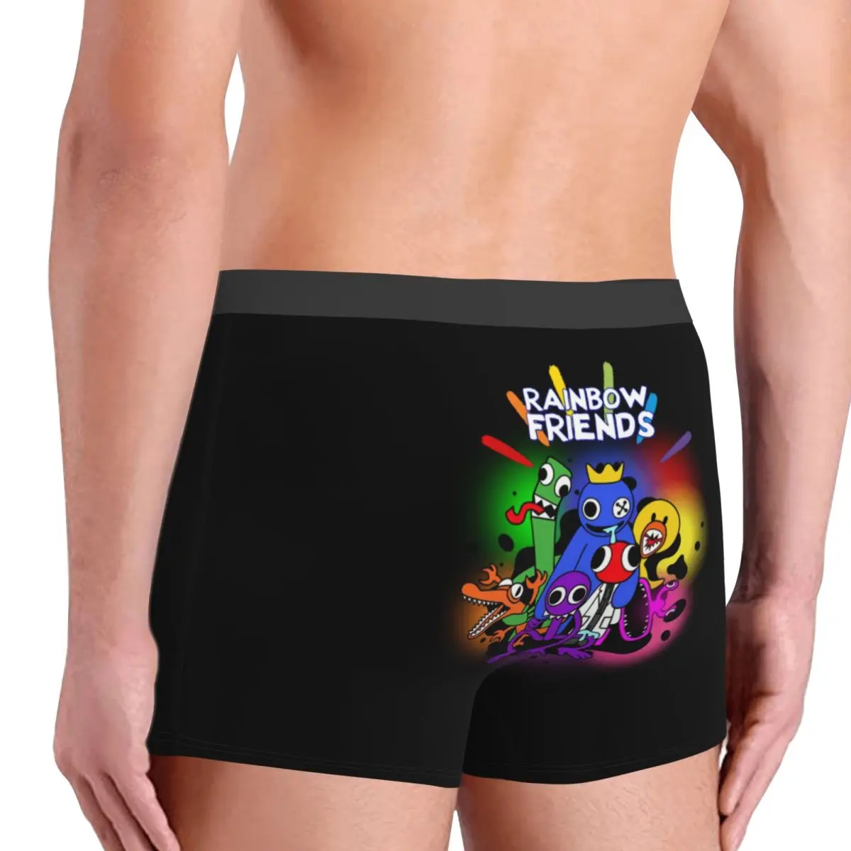 Ropa interior personalizada Rainbow Friends Hug It Out para hombre, calzoncillos Boxer transpirables para videojuegos, pantalones cortos, bragas, calzoncillos suaves para hombre