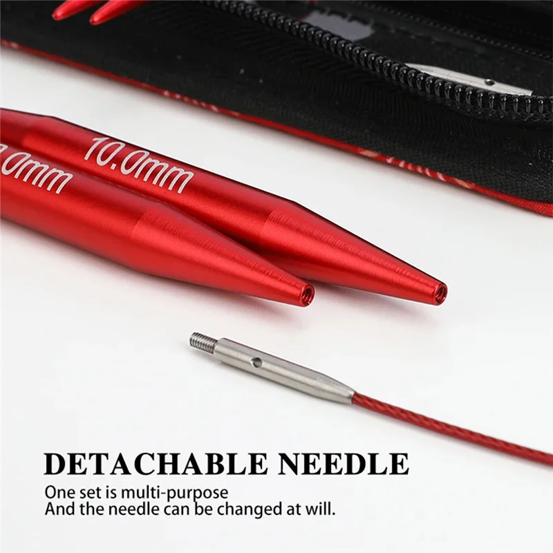 ABWP-Circular Knitting Needles Sets Aluminum 26PCS Interchangeable Crochet Needles With Chrysanthemum Case Sewing Parts Accessor