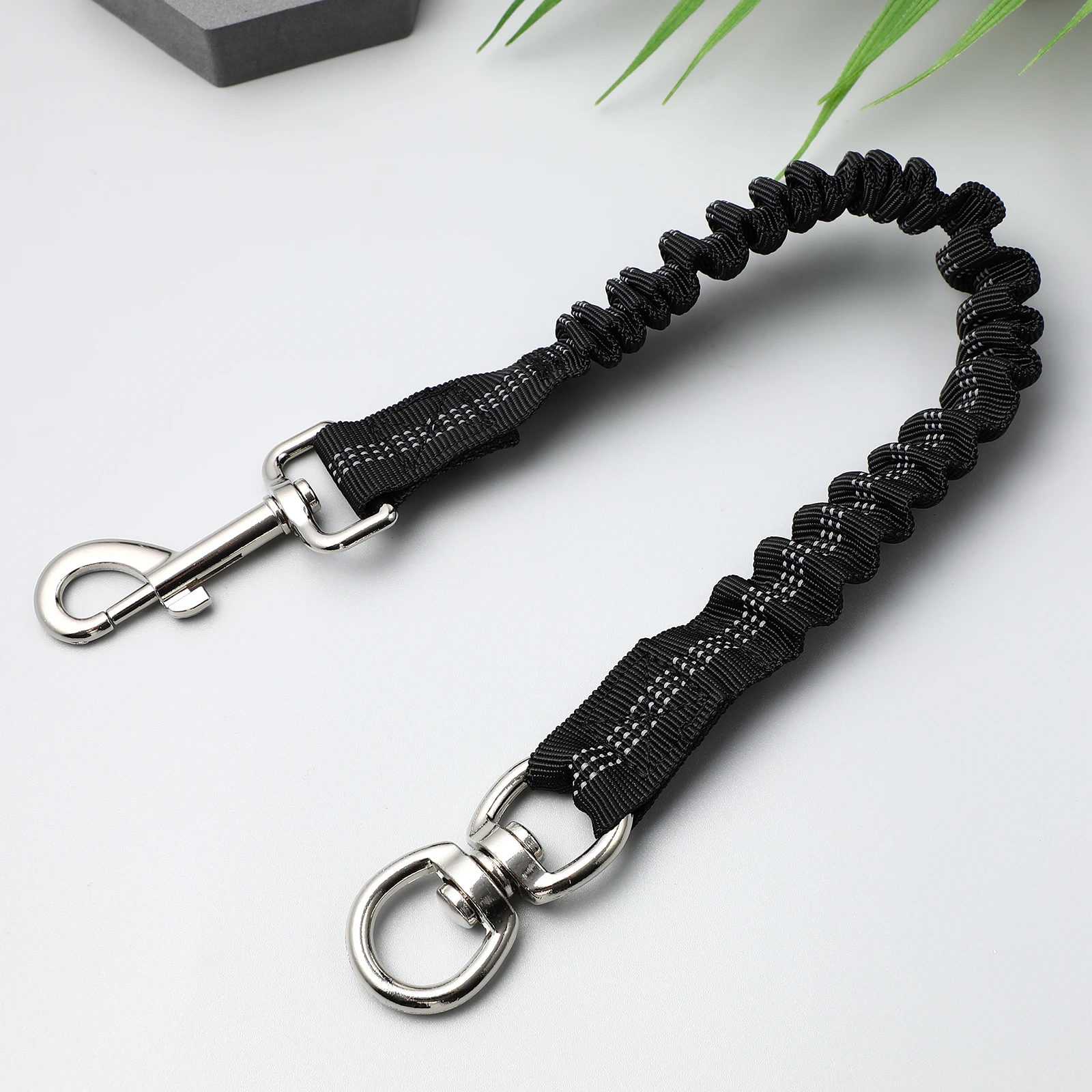 

Heavy Duty Reflective Nylon Dog Extension Durable Elastic Walking Running Lead For Small Medium Dogs Black Comfortable