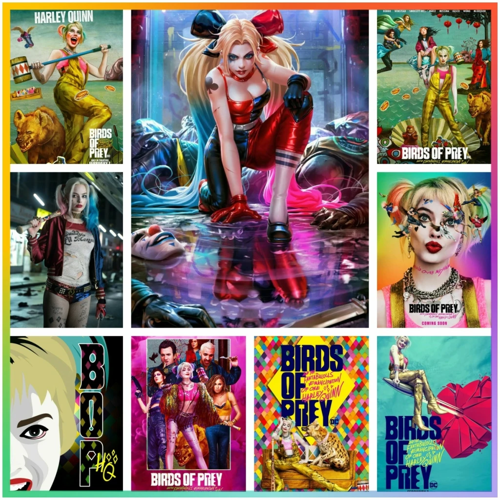Harley Joker Girl Dc Movie Gothic Diamond Painting 5D DIY Art Mosaic Embroidery Bathroom Decor Cross Stitch New Arrivals Adult G